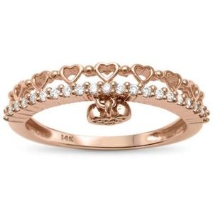 rose gold heart ring